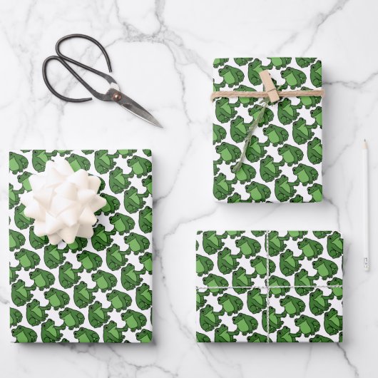 Frösche Zusammen Stark Portland Frosch Protest Geschenkpapier Set (Vorderseite)