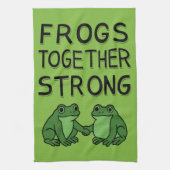 Frösche Zusammen Stark Portland Frosch Protest Geschirrtuch (Vertikal)