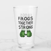 Frösche Zusammen Stark Portland Frosch Protest Glas (Rückseite)
