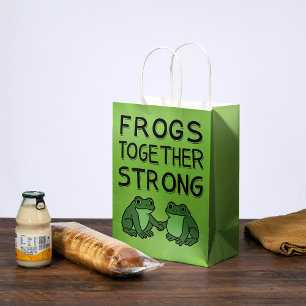 Frösche Zusammen Stark Portland Frosch Protest Mittlere Geschenktüte