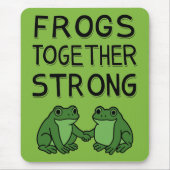 Frösche Zusammen Stark Portland Frosch Protest Mousepad (Vorne)