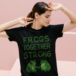 Frösche Zusammen Stark Portland Frosch Protest T-Shirt