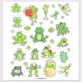 Fröschel-Vinyl Aufkleber (Blatt)