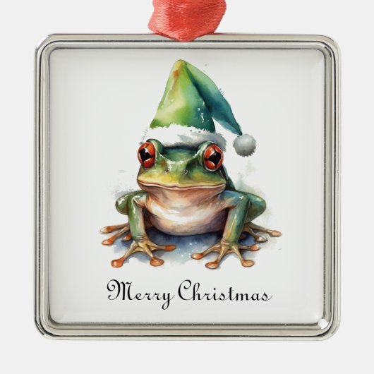 Froscher Weihnachtsfrosch, Brauch Ornament Aus Metall (Vorne)