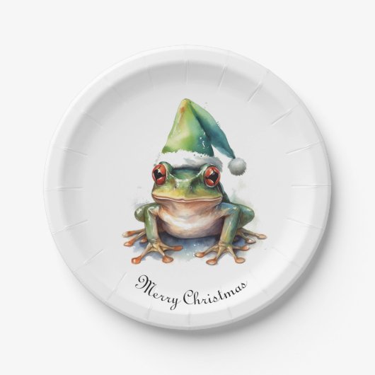 Froscher Weihnachtsfrosch, Brauch Pappteller (Vorderseite)