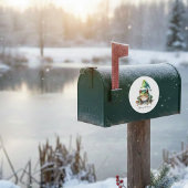 Froscher Weihnachtsfrosch, Brauch Runder Aufkleber