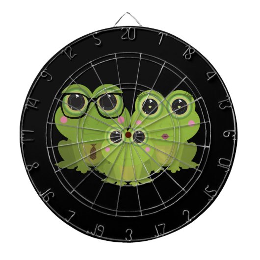 Froschfamilie Dartscheibe (vorne)