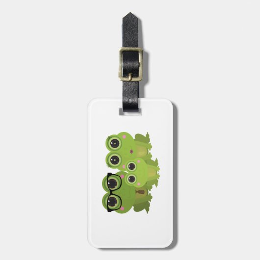 Froschfamilie Gepäckanhänger (Vorderseite vertikal)