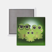Froschfamilie Magnet (Vorderseite/Rückseite)