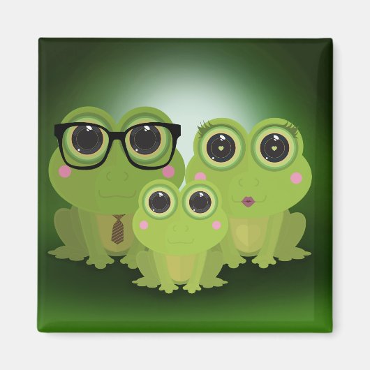 Froschfamilie Magnet (Vorne)