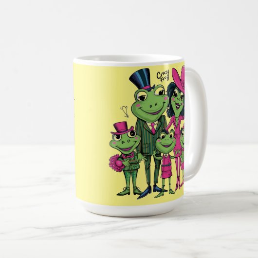 Froschfamilie Mug Kaffeetasse (VorderseiteRechts)