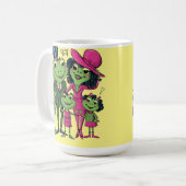 Froschfamilie Mug Kaffeetasse (Vorderseite Links)