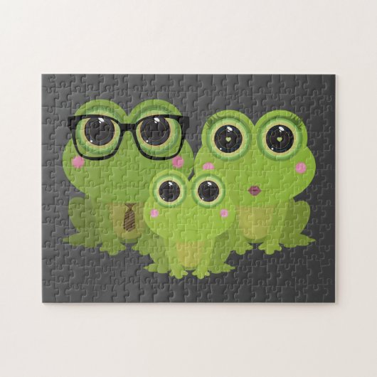 Froschfamilie Puzzle (Horizontal)