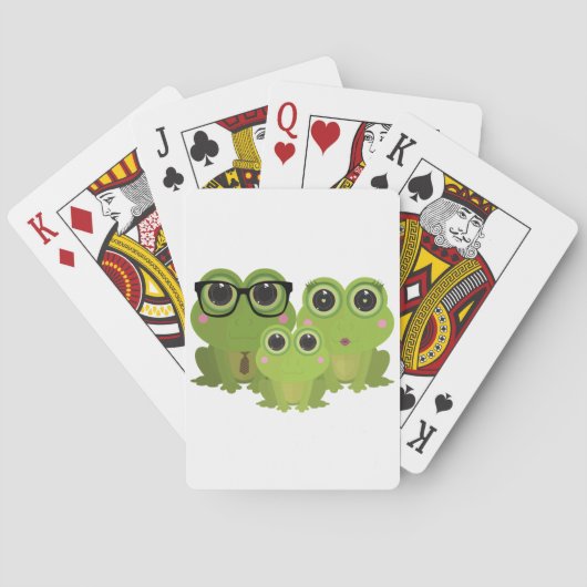 Froschfamilie Spielkarten (Rückseite)