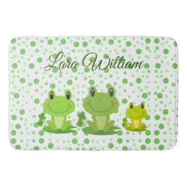 Froschfamilien Grüne Kinder Badematte