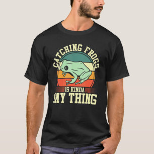 Froschfänger-Retro-Fangen von Fröschen ist Kinda M T-Shirt