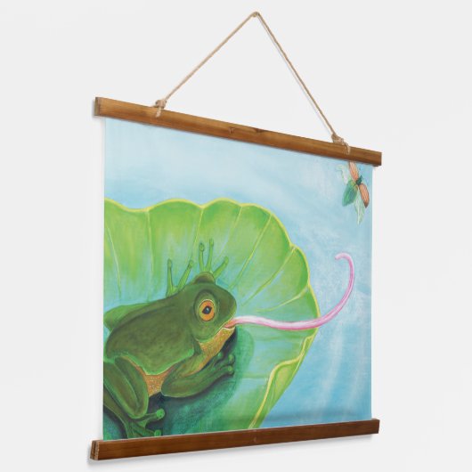 Froschfänger Wandteppich Mit Holzrahmen (Gewinkelt)