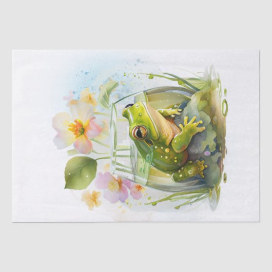 Froschfarbe Seidenpapier (Vorderseite)