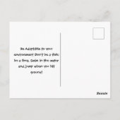 Froschfarben können angepasst werden postkarte (Rückseite)