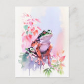 Froschfarbenportrait 2 postkarte (Vorderseite)