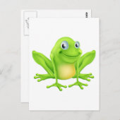 Froschfigur Cartoon Postkarte (Vorne/Hinten)