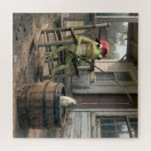 Froschfischen in einem Whiskeyfass Puzzle (Horizontal)