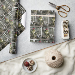 Froschfischen in einem Whiskyfass Geschenkpapier