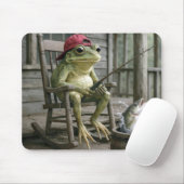 Froschfischen in einem Whiskyfass Mousepad (Mit Mouse)
