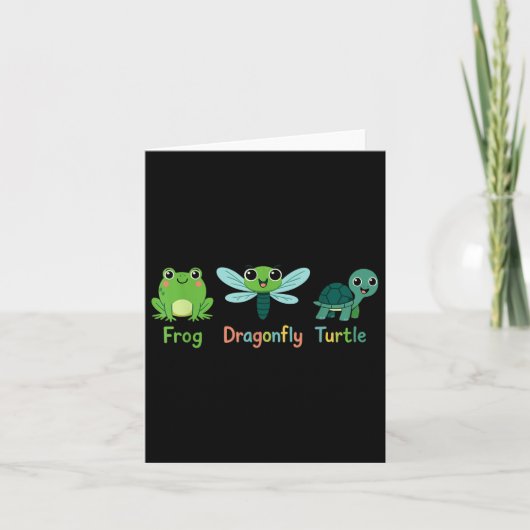Froschfliegenschildkrötenfrösche Spaß subtil polit Karte (Vorderseite)