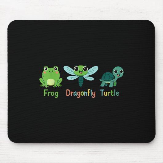 Froschfliegenschildkrötenfrösche Spaß subtil polit Mousepad (Vorne)