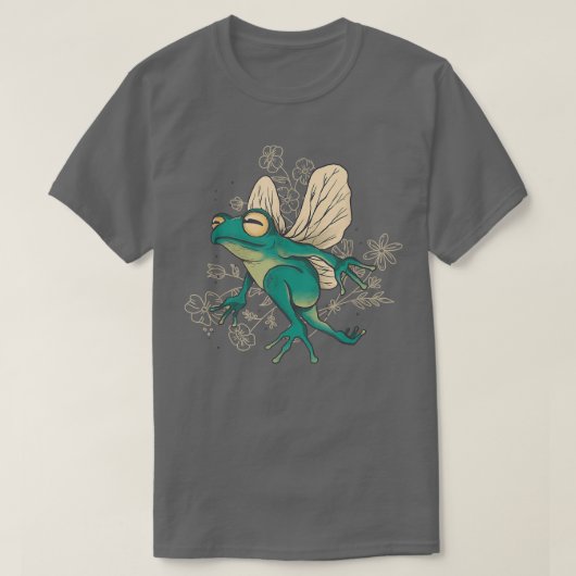 Froschfräse mit Flügeln T-Shirt (Design vorne)