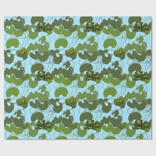 Froschfräsen Geschenkpapier (Flach)