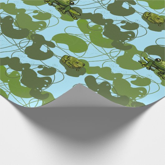 Froschfräsen Geschenkpapier (Ecke)