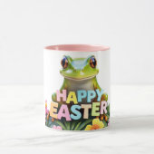 Froschfrosch florale Happy Oaster Tasse (Zentrum)