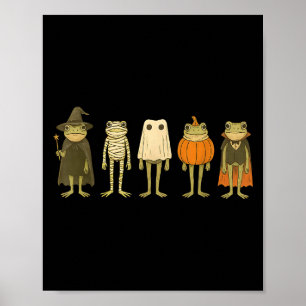 Froschfrosch Halloween Zauberer Mummy Funny Frosch Poster