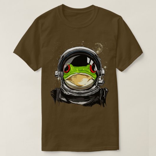 Froschfrosch im Weltraum T-Shirt (Design vorne)