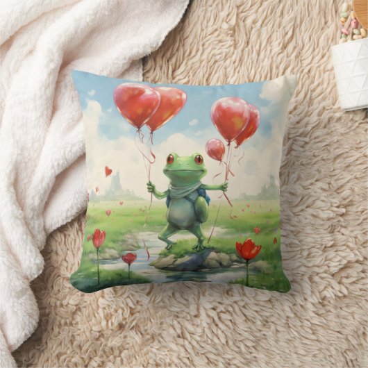 Froschfrosch Kissen (Decke)