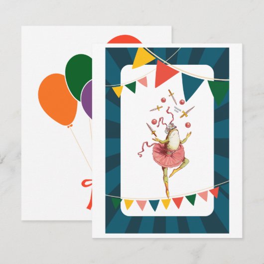 Froschfrosch Mitteilungskarte (Vorne/Hinten)