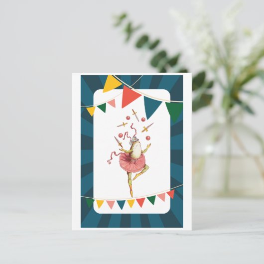 Froschfrosch Postkarte (Stehend Vorderseite)