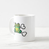 Froschfrosch Schädel und Kreuzknochen Kaffeetasse (Vorderseite Links)