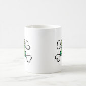 Froschfrosch Schädel und Kreuzknochen Kaffeetasse (Mittel)