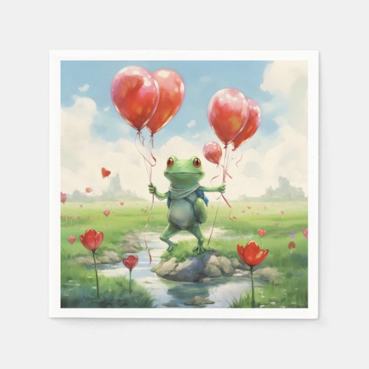 Froschfrosch Serviette (Vorderseite)