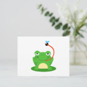 Froschfrösche Amphibien Funny Bug Cartoon Tier Postkarte (Stehend Vorderseite)