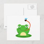 Froschfrösche Amphibien Funny Bug Cartoon Tier Postkarte (Vorne/Hinten)