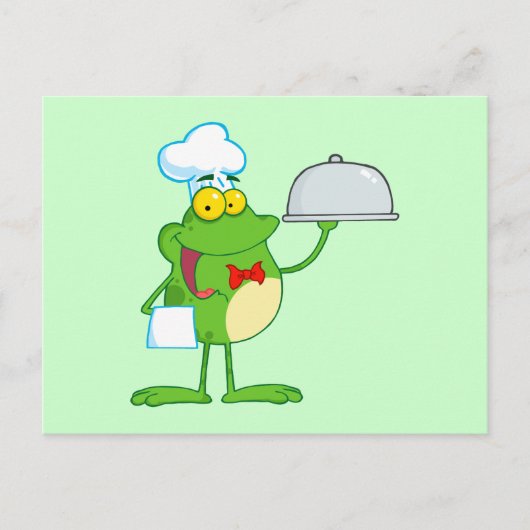 Froschfrösche Amphibien Funny Koch Cartoon Tier Postkarte (Vorderseite)
