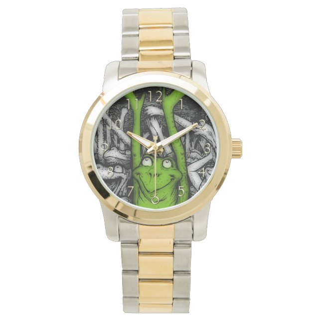 Froschfrosche Armbanduhr (Vorderseite)