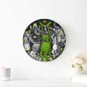 Froschfrosche Große Wanduhr (Zuhause)