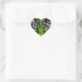 Froschfrosche Herz-Aufkleber (Tasche)