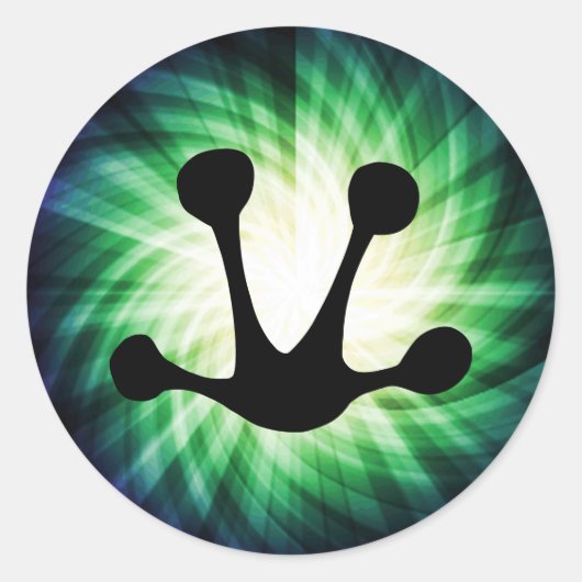 Froschfussdruck Runder Aufkleber (Vorderseite)