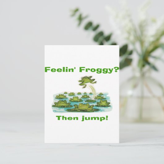 Froschgefühl Postkarte (Stehend Vorderseite)